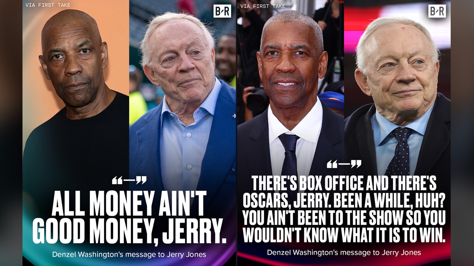 Denzel Washington Calls Out Cowboys' Jerry Jones in Video with Stephen A., Spike Lee