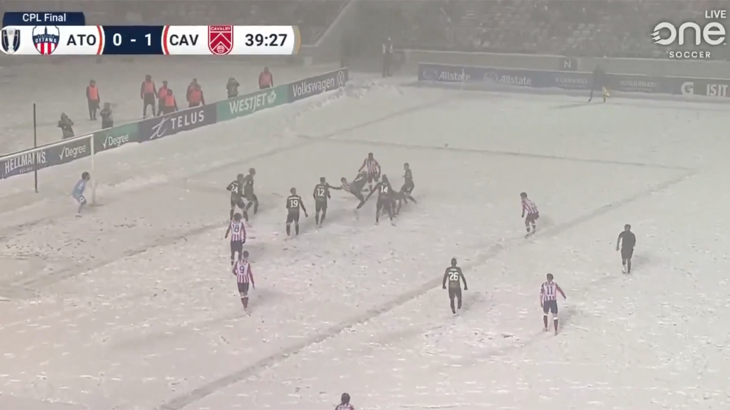 Soccer Game in Blizzard 🤯 Soccer Game in Blizzard 🤯