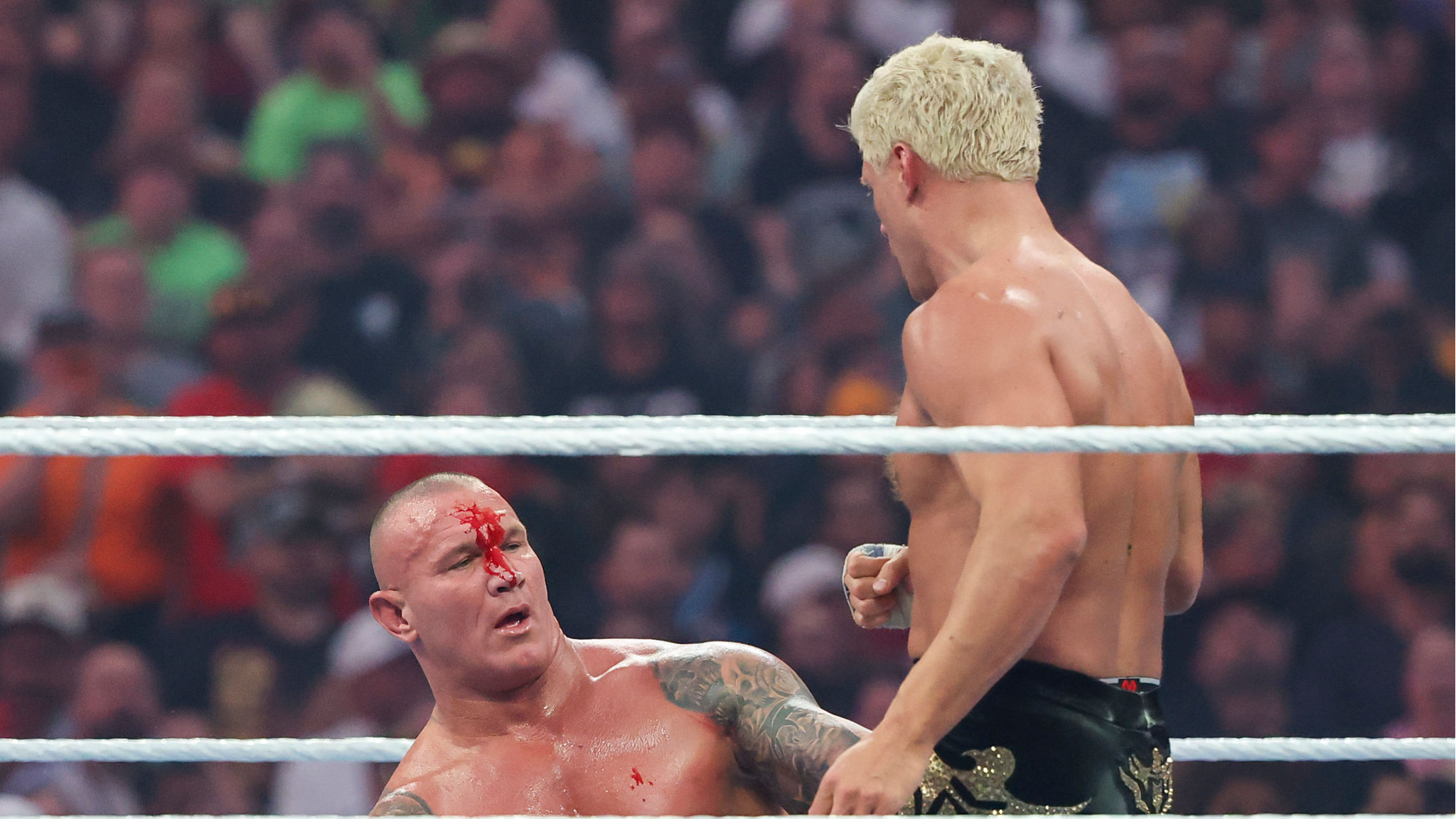 RANDY ORTON PUNT KICKS CODY 😳