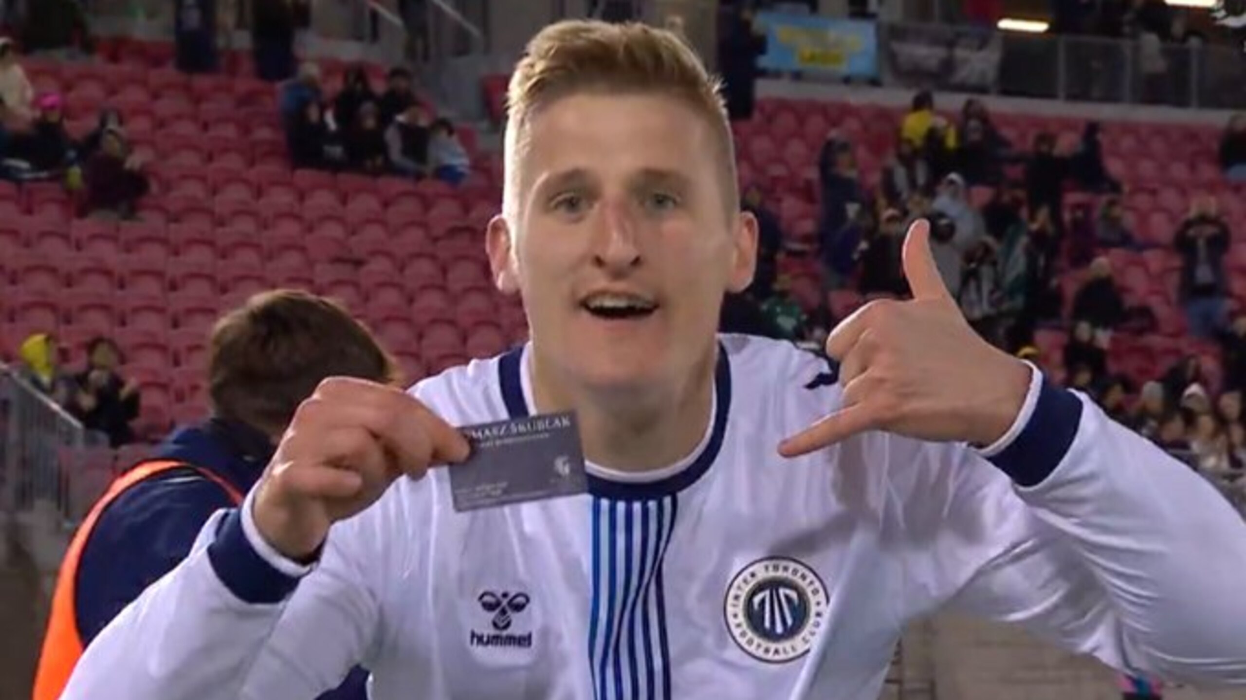 Player Advertises After Goal 🤣