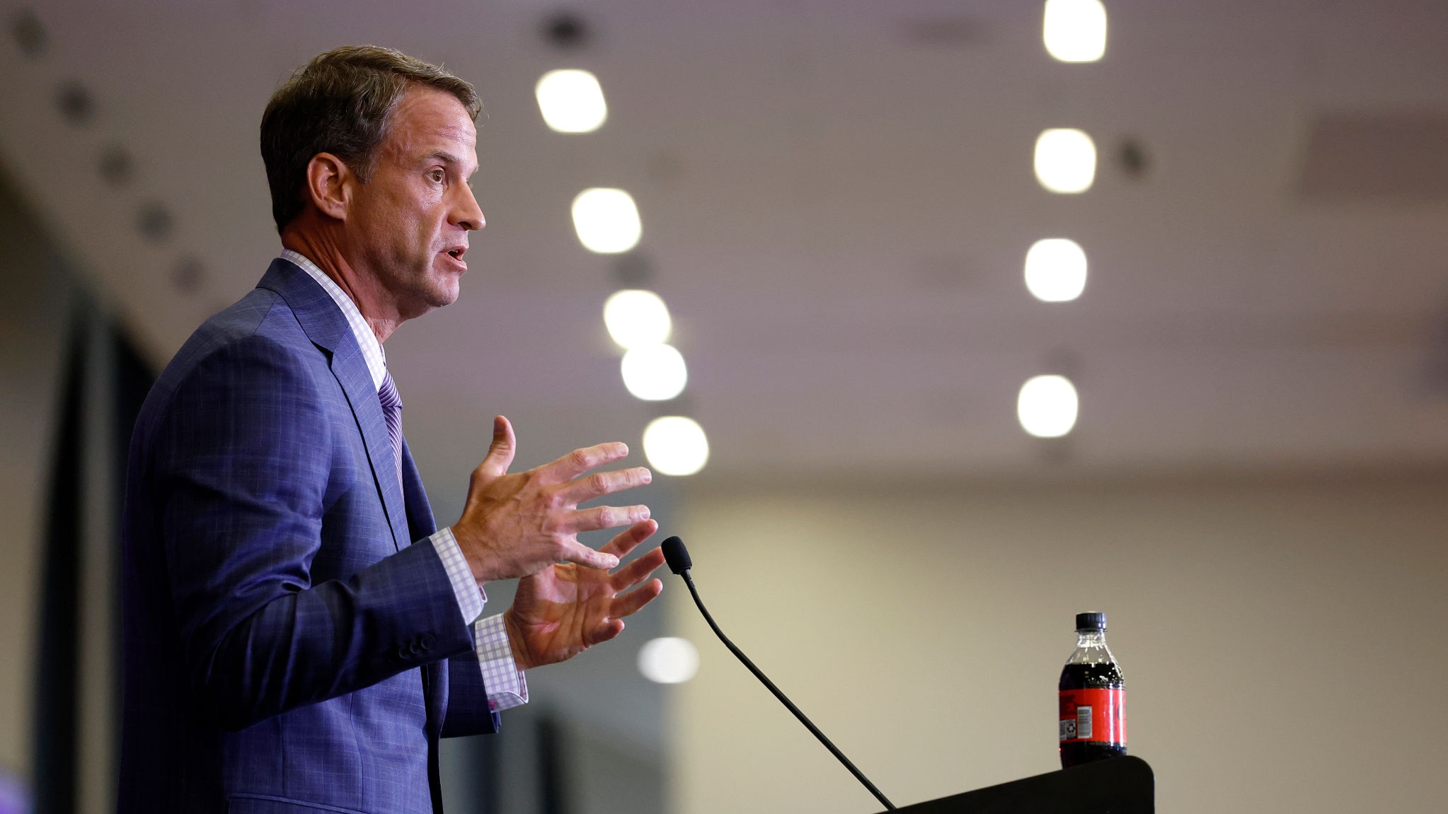 LSU Football Hosts Press Conference Introducing New Head Coach Lane Kiffin