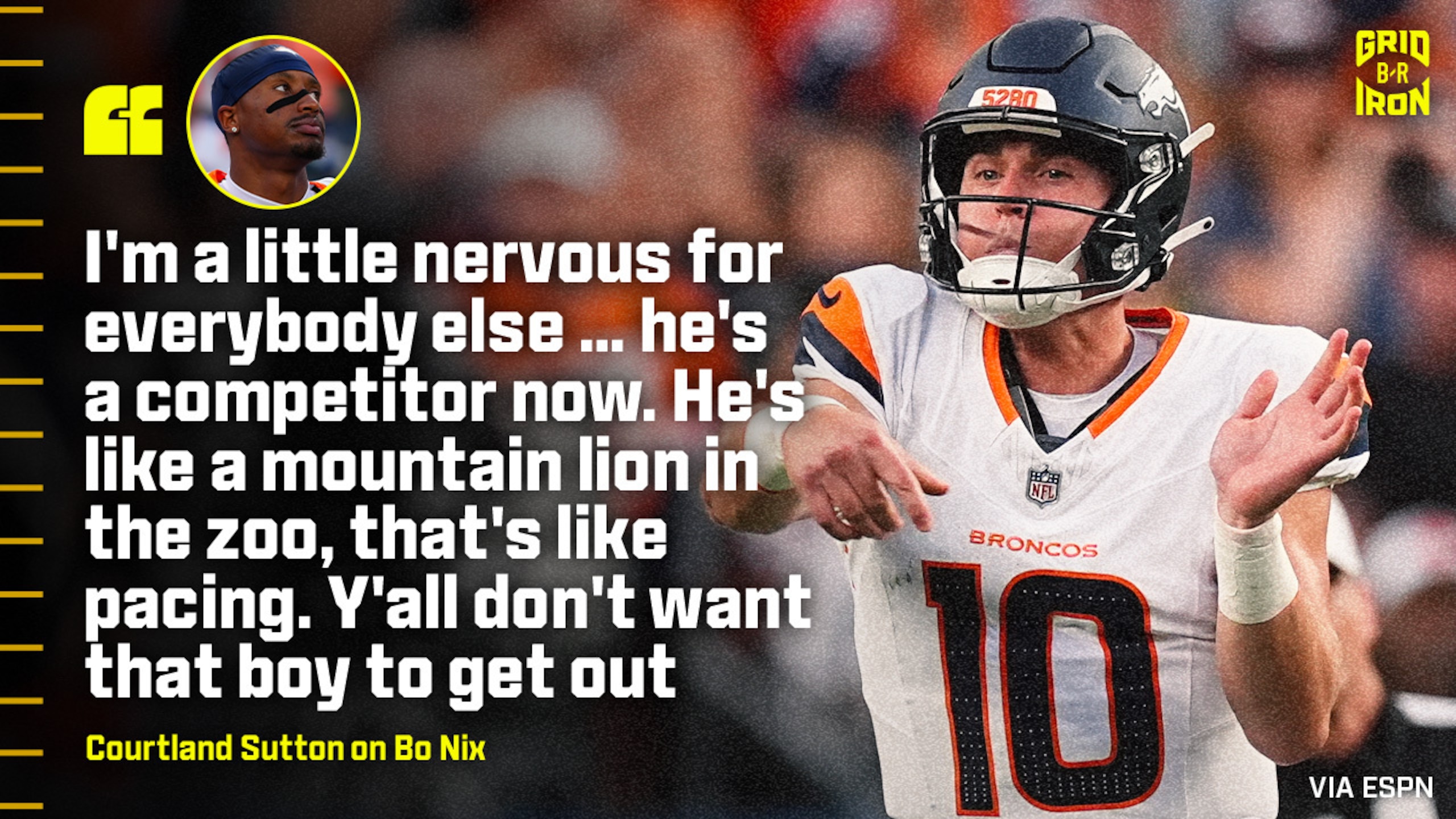 Sutton Compares Bo To Lion 🦁 Sutton Compares Bo To Lion 🦁