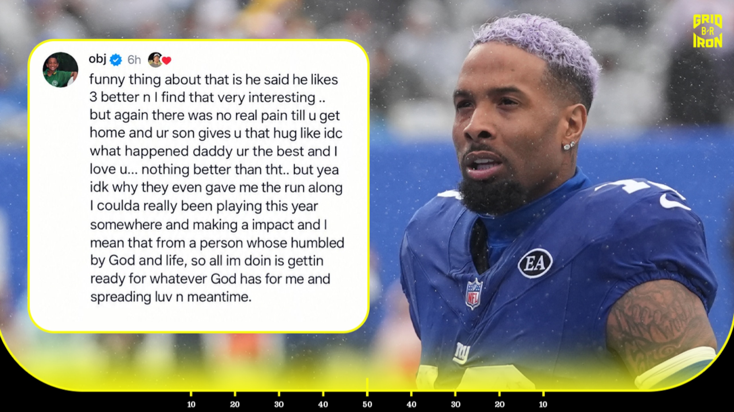 OBJ Calls Out Giants 😬